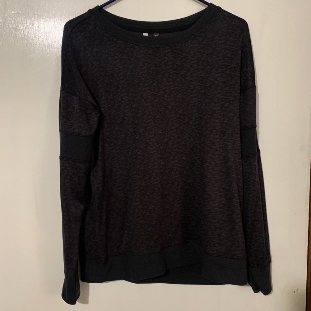 Dark grey long sleeve sleep top